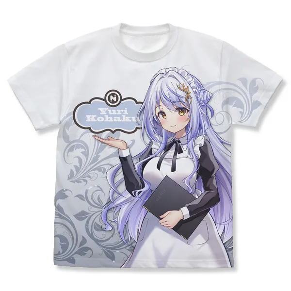 瑚白ユリ フルグラフィックTシャツ キュアメイドカフェver.